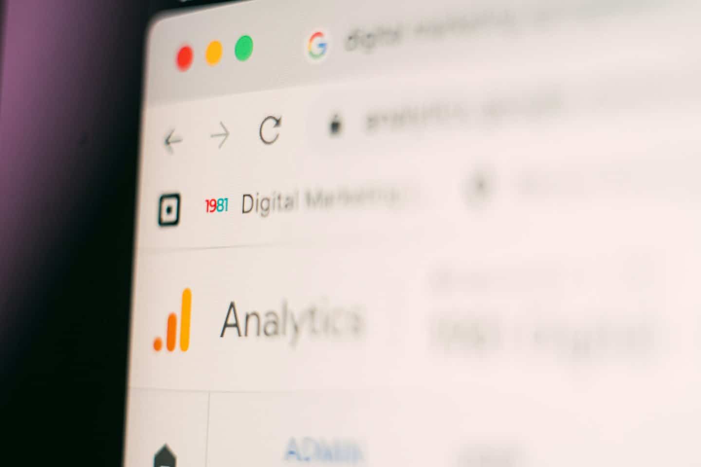 Schermata del computer che mostra la dashboard di Google Analytics per 1981 Digital Marketing.